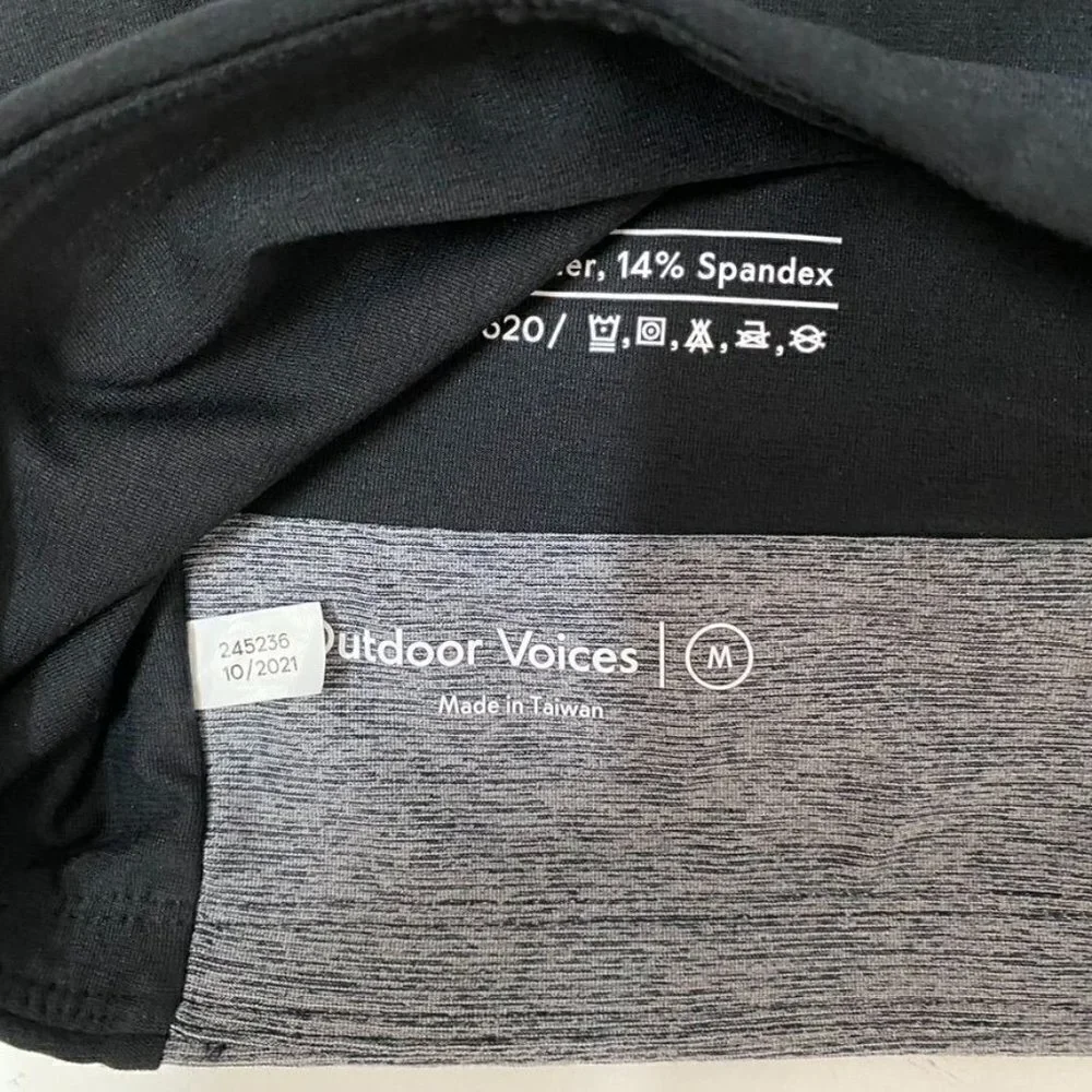 Outdoor Voices Venus Crop Top Size Med Color Block Light Support B26